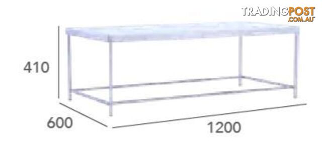 CAMEO Coffee Table Rectangular 1.2M - Mirror - 134005 - 9334719005225