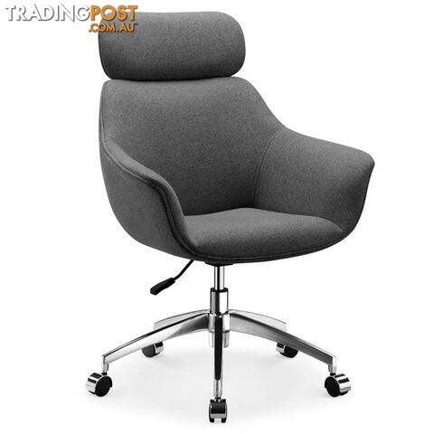Sable Office Chair with Adjustable Headrest - Grey - HL-MK2312 - 9334719002415