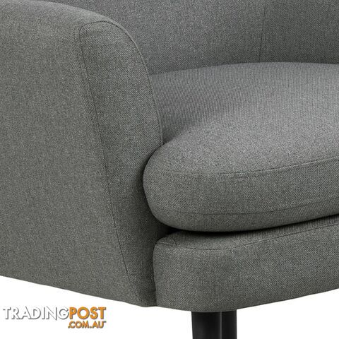 KENDRA Lounge Chair with Footstool - Grey - AC-0000088240 - 5713941137616