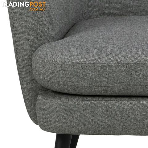 KENDRA Lounge Chair with Footstool - Grey - AC-0000088240 - 5713941137616
