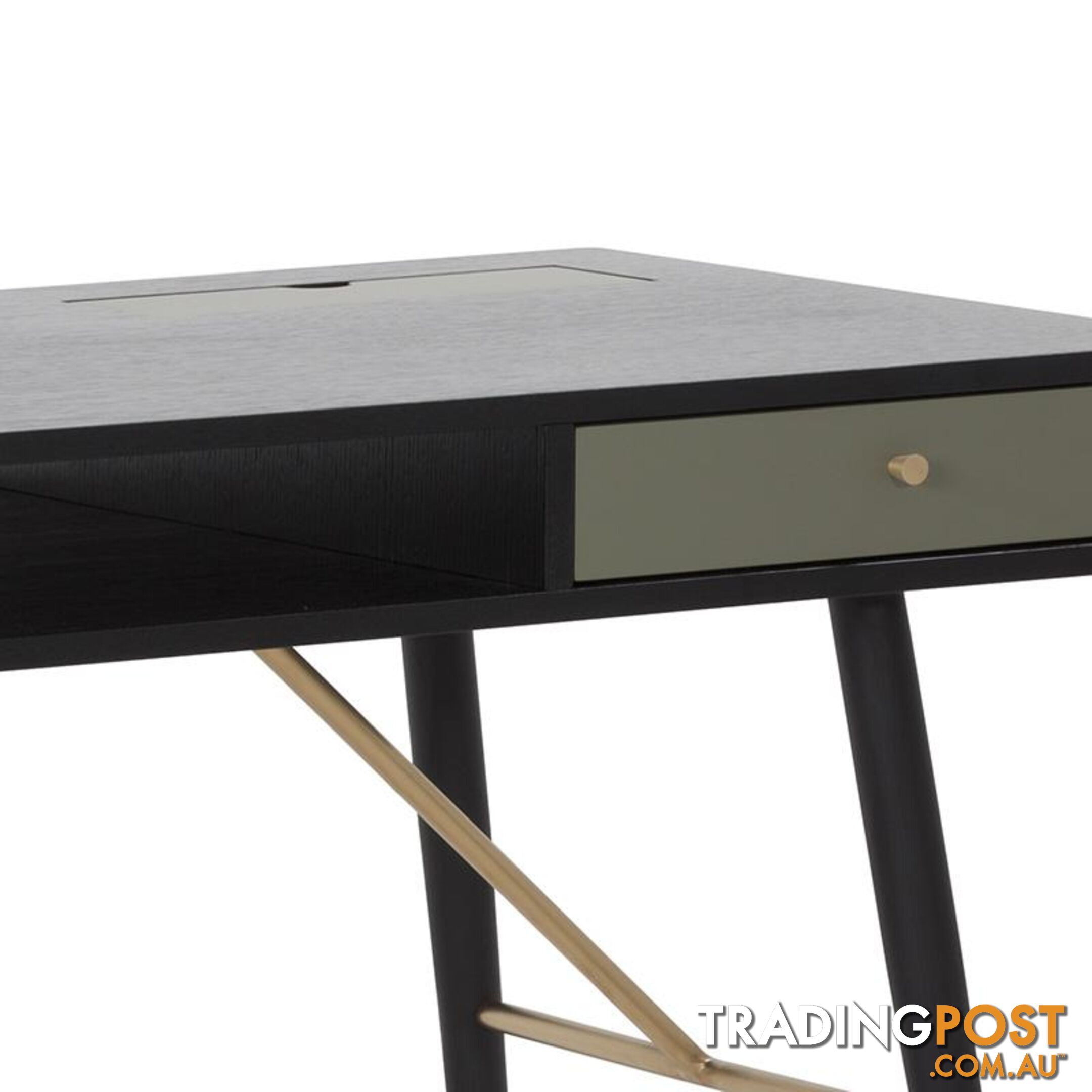 OMARI Study Desk 117cm - Black & Green - DI-J3496 - 9334719001692