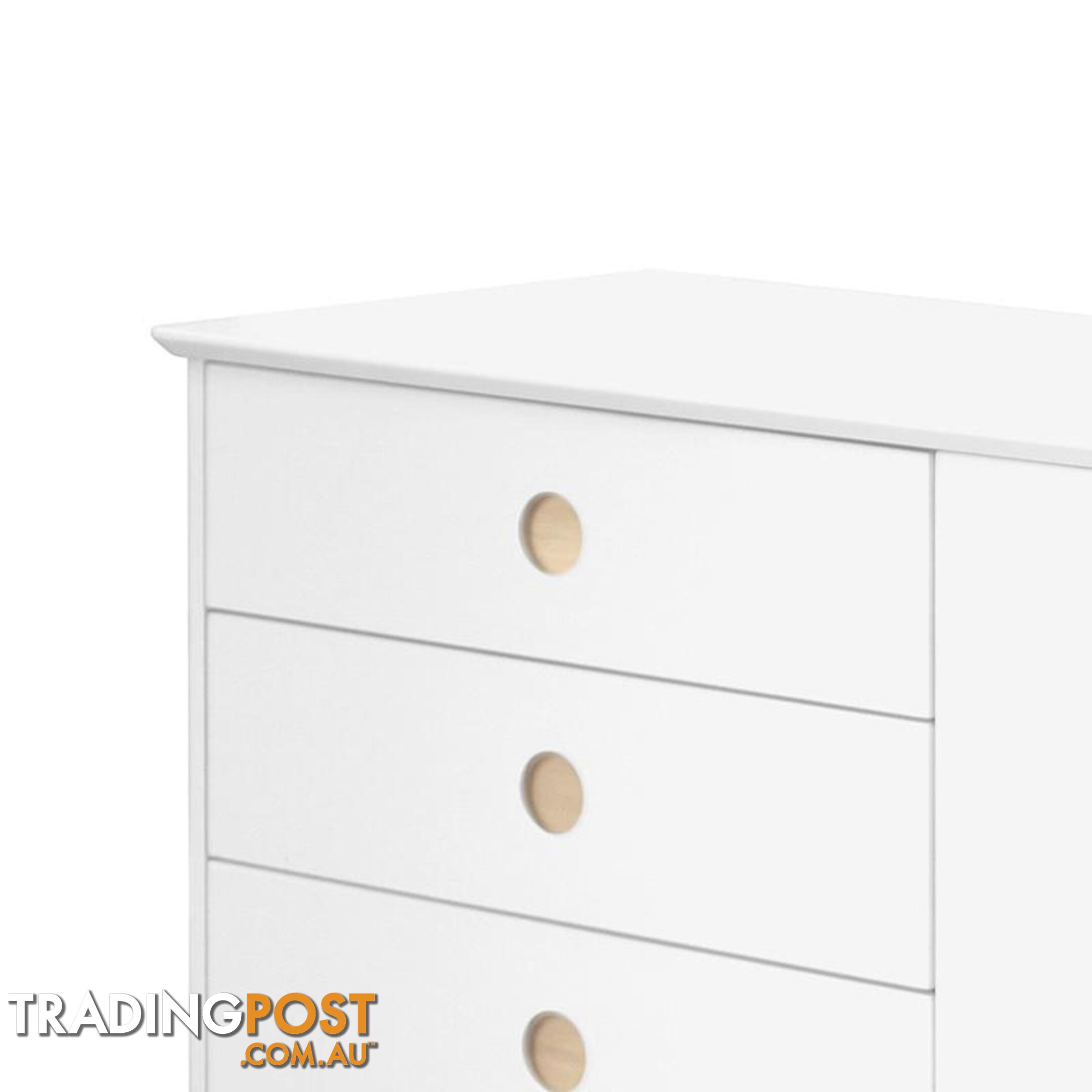 SABINE Sideboard 180cm - White/Natural - AC-91721-1 - 5705994999631