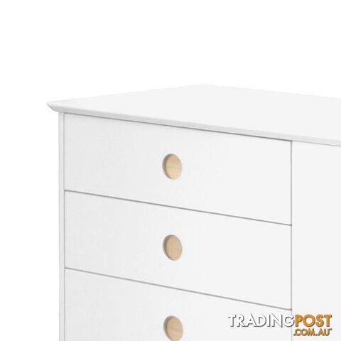 SABINE Sideboard 180cm - White/Natural - AC-91721-1 - 5705994999631