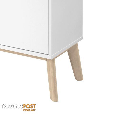 SABINE Sideboard 180cm - White/Natural - AC-91721-1 - 5705994999631