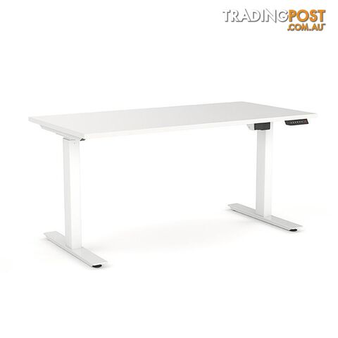 AGILE PRO Electric 2 Column Sit Standing Desk - 1200mm to 1800mm - White & Black - OG_AGE2SSD144