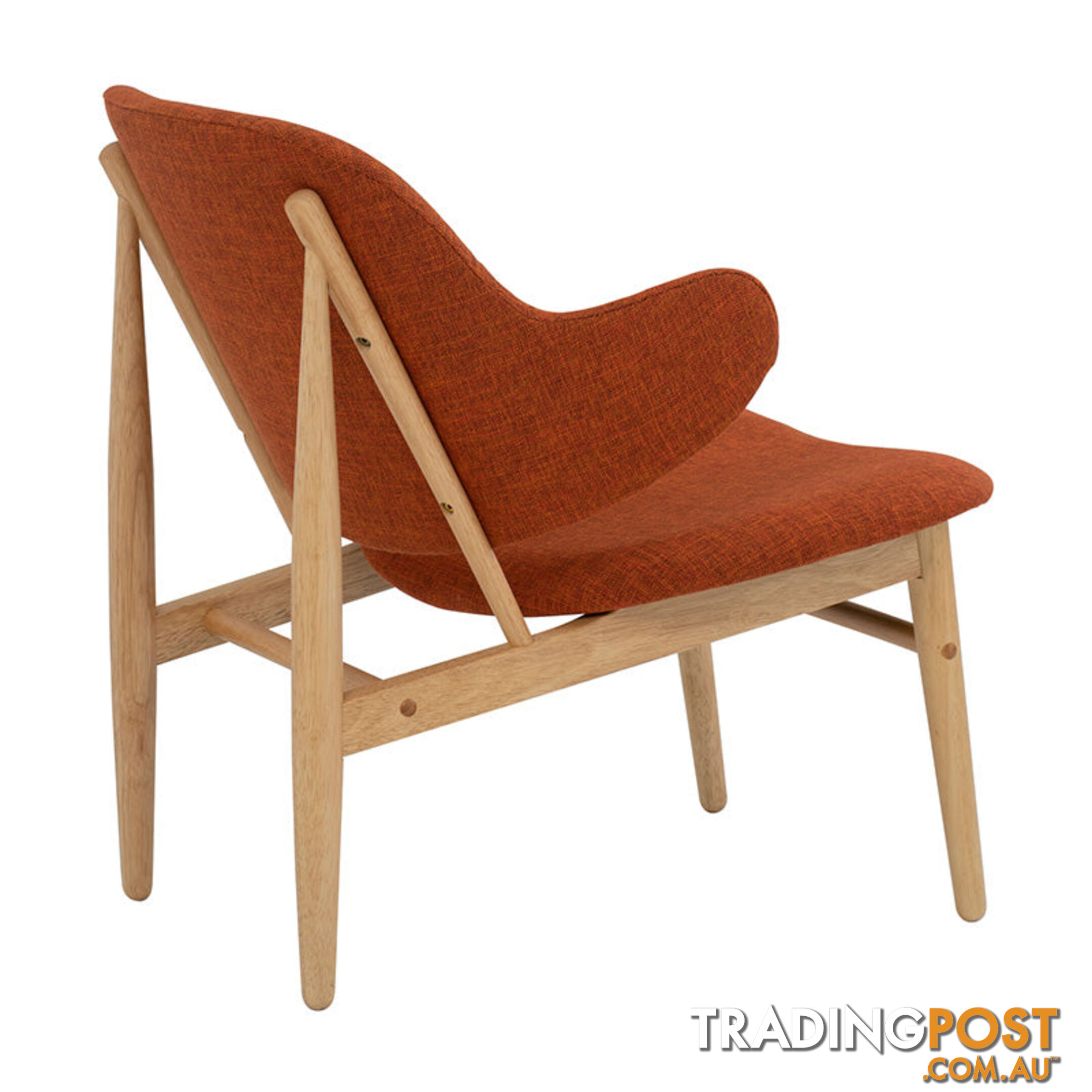 VERONIC Lounge Chair in Russet Fabric - 231286 - 9334719003634