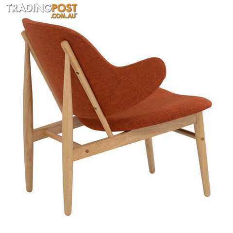 VERONIC Lounge Chair in Russet Fabric - 231286 - 9334719003634