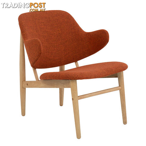 VERONIC Lounge Chair in Russet Fabric - 231286 - 9334719003634