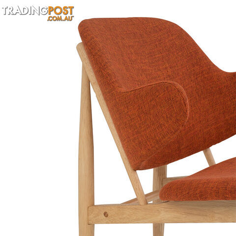 VERONIC Lounge Chair in Russet Fabric - 231286 - 9334719003634