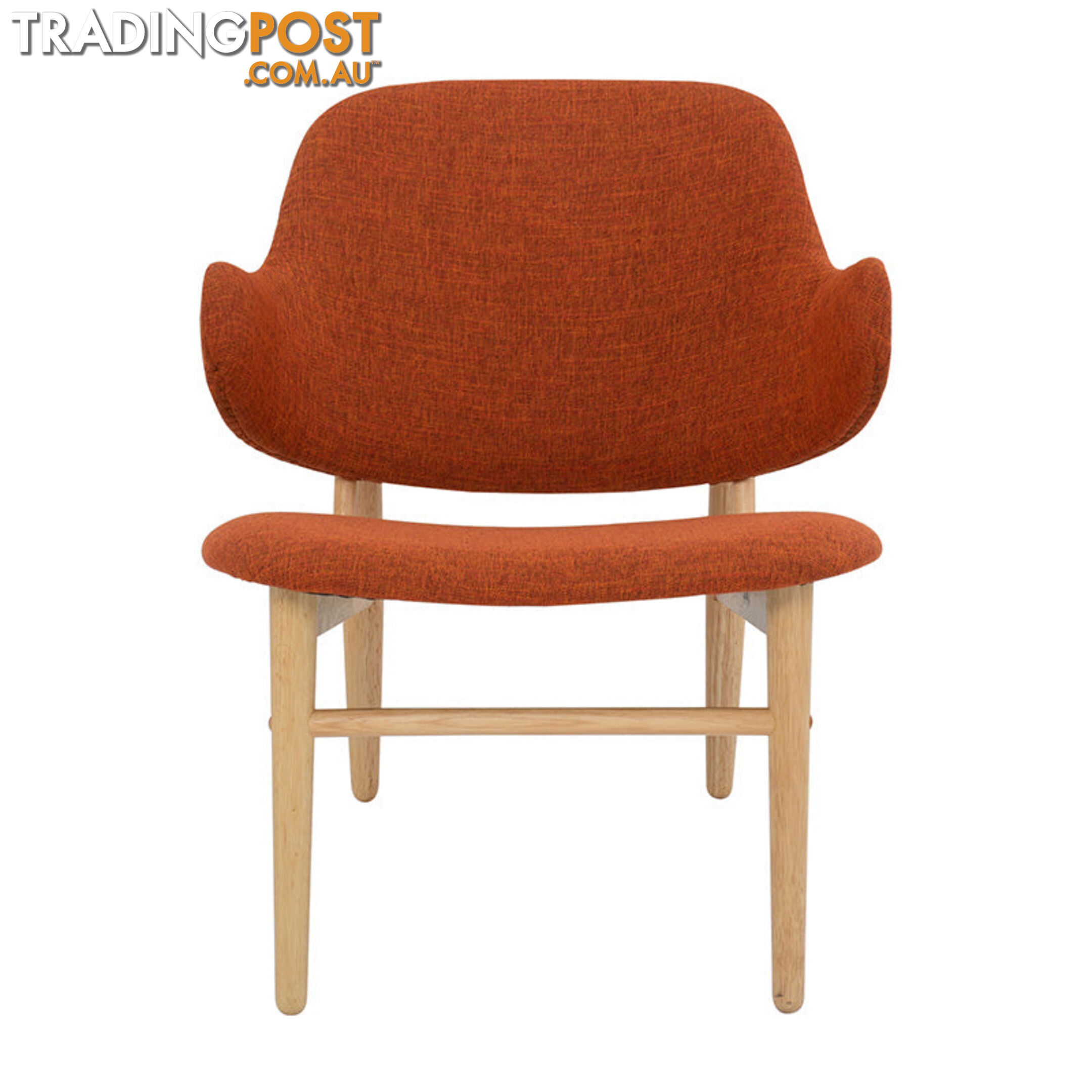 VERONIC Lounge Chair in Russet Fabric - 231286 - 9334719003634