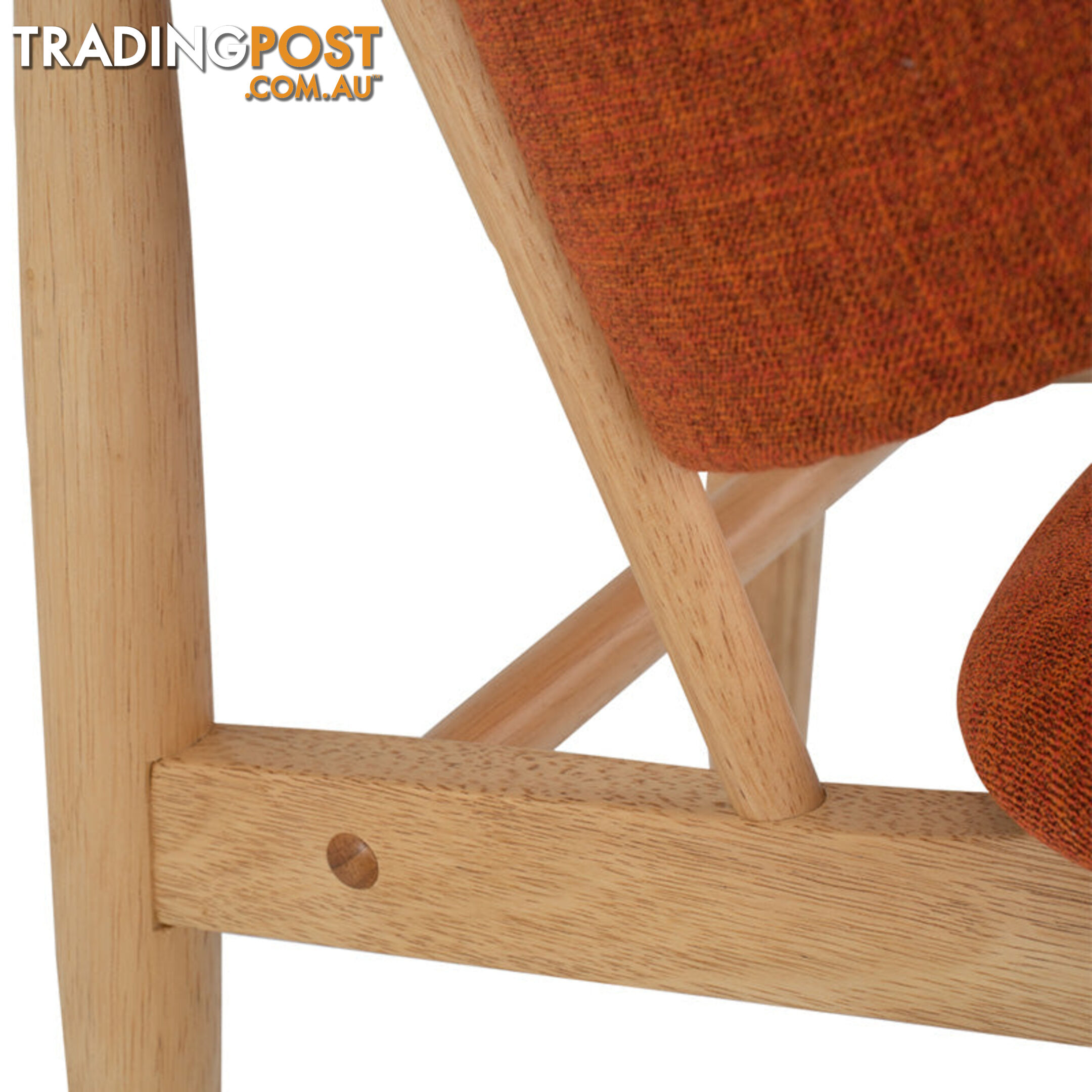 VERONIC Lounge Chair in Russet Fabric - 231286 - 9334719003634