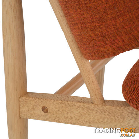 VERONIC Lounge Chair in Russet Fabric - 231286 - 9334719003634