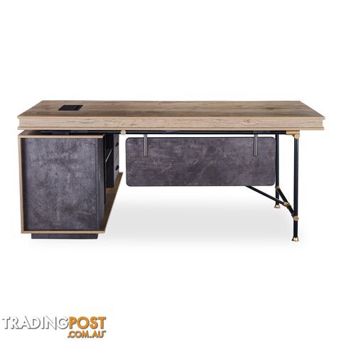 PARKER Executive Office Desk with Right Return 1.8M - Tobacco - WF-PW001A-R - 9334719004389