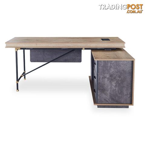 PARKER Executive Office Desk with Right Return 1.8M - Tobacco - WF-PW001A-R - 9334719004389