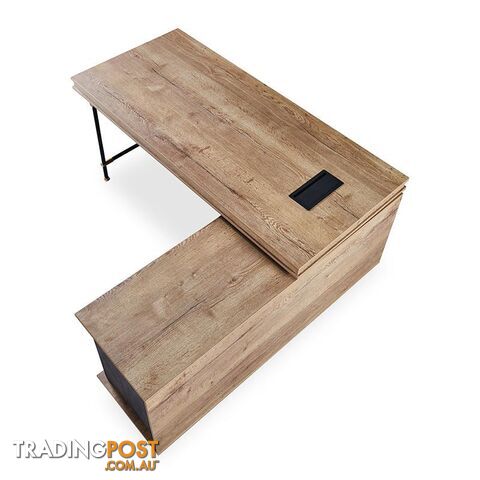 PARKER Executive Office Desk with Right Return 1.8M - Tobacco - WF-PW001A-R - 9334719004389