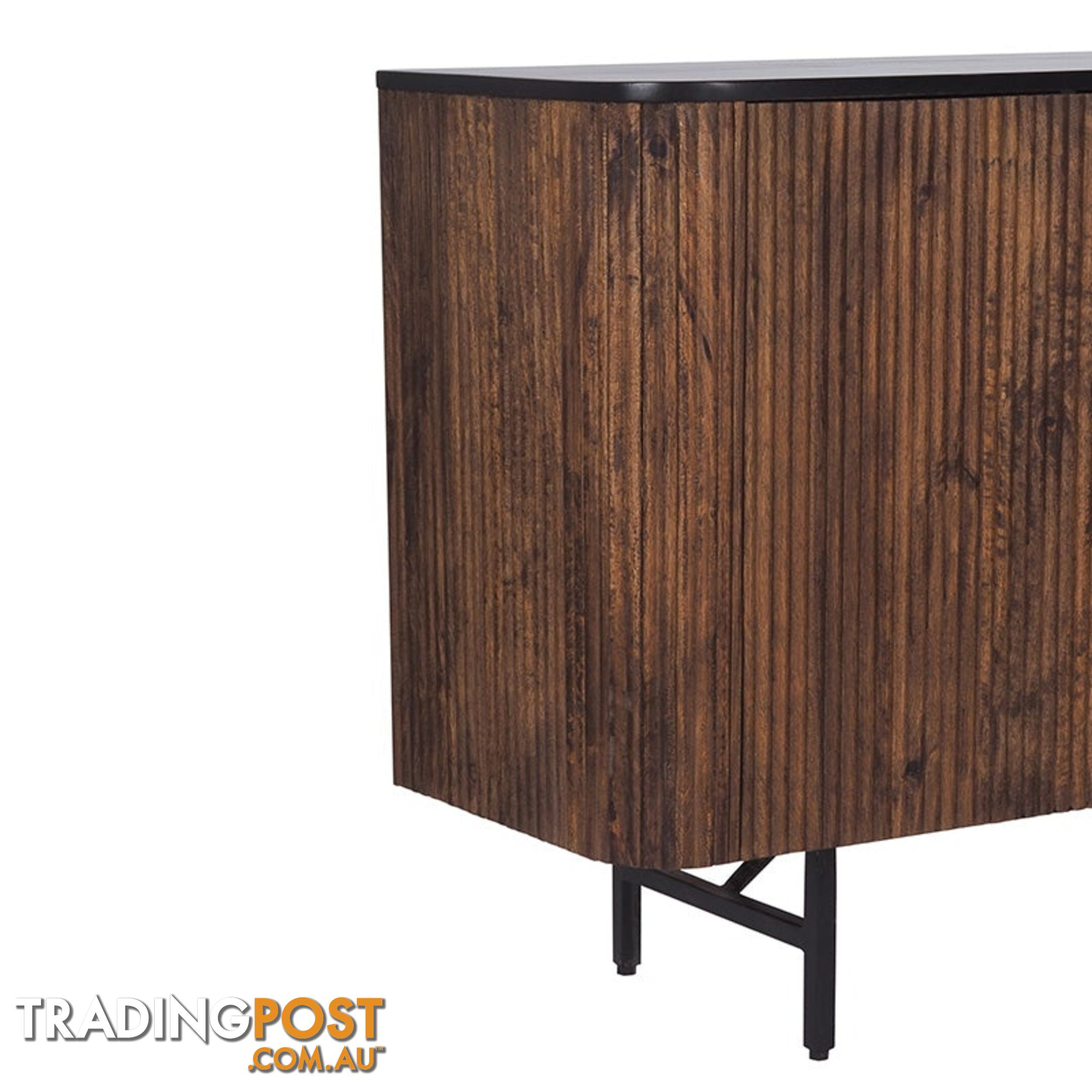 KAASNI Sideboard 160 cm Solid Mango Wood - Honey & Black - LX-2101 - 9334719011967