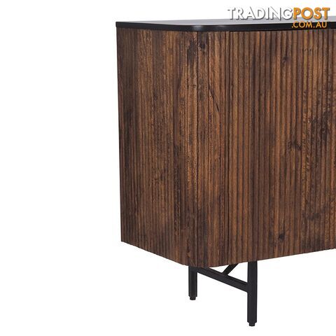 KAASNI Sideboard 160 cm Solid Mango Wood - Honey & Black - LX-2101 - 9334719011967