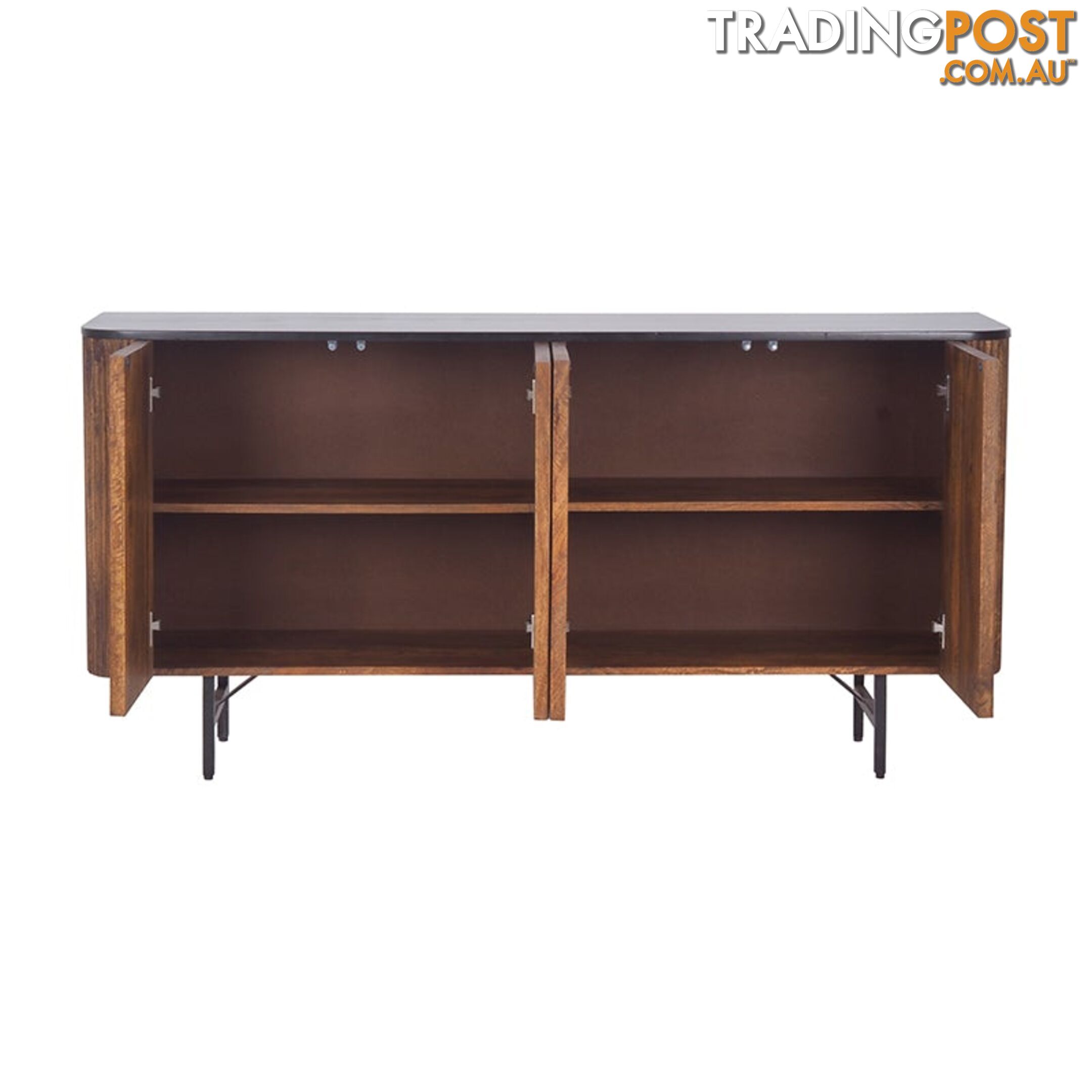 KAASNI Sideboard 160 cm Solid Mango Wood - Honey & Black - LX-2101 - 9334719011967