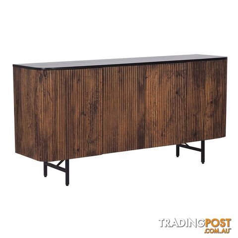 KAASNI Sideboard 160 cm Solid Mango Wood - Honey & Black - LX-2101 - 9334719011967
