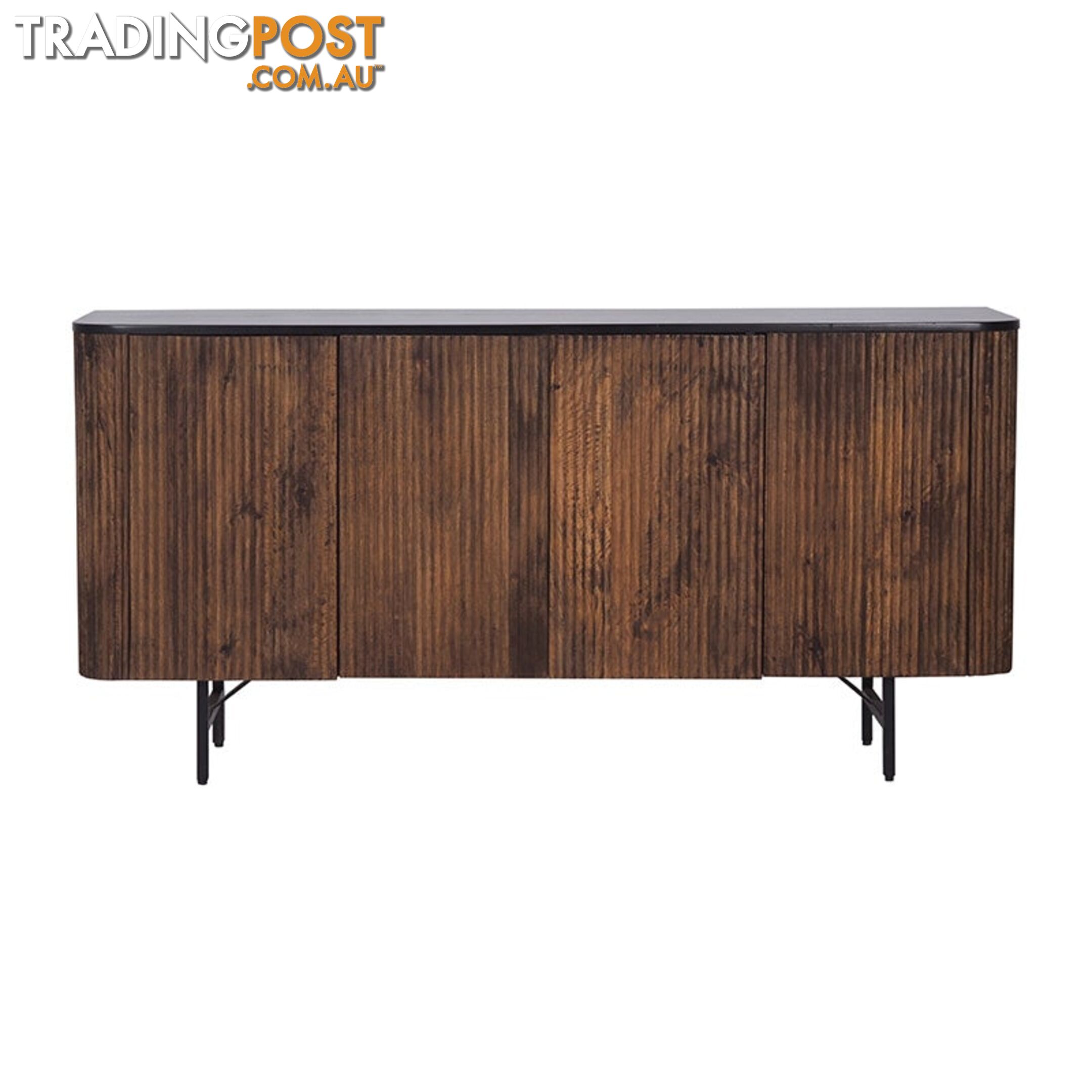 KAASNI Sideboard 160 cm Solid Mango Wood - Honey & Black - LX-2101 - 9334719011967