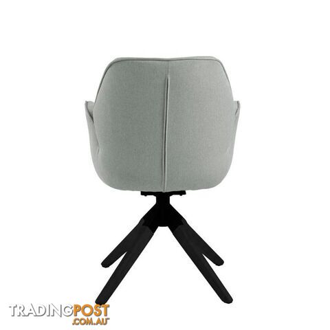 Arden Swivel Dining Chair - Grey & Black - AC-0000090270 - 5713941161680