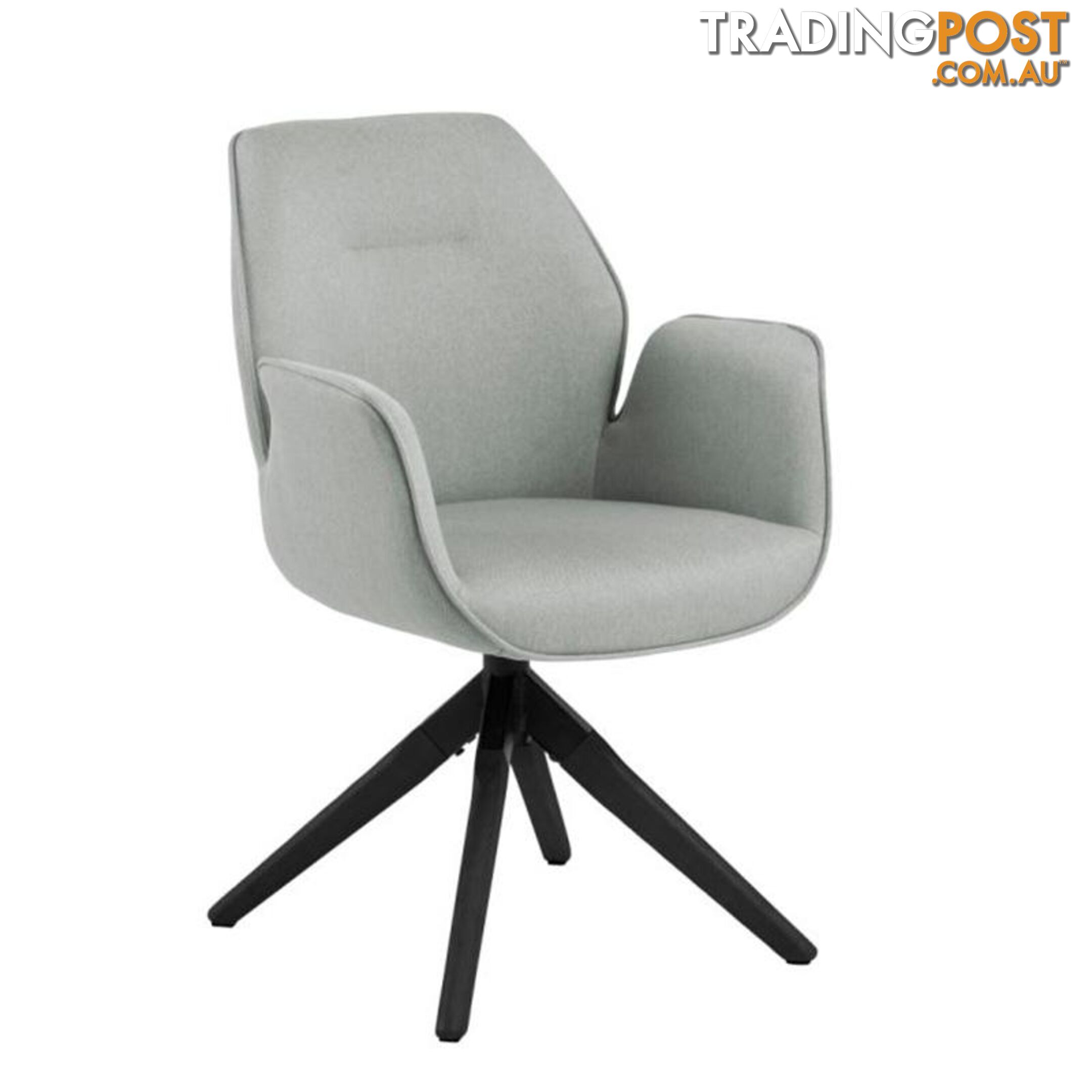 Arden Swivel Dining Chair - Grey & Black - AC-0000090270 - 5713941161680