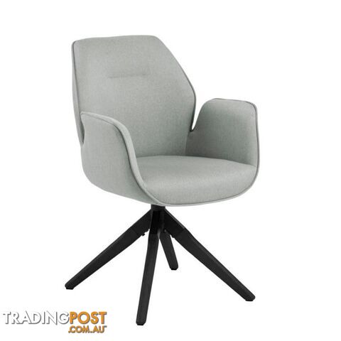 Arden Swivel Dining Chair - Grey & Black - AC-0000090270 - 5713941161680