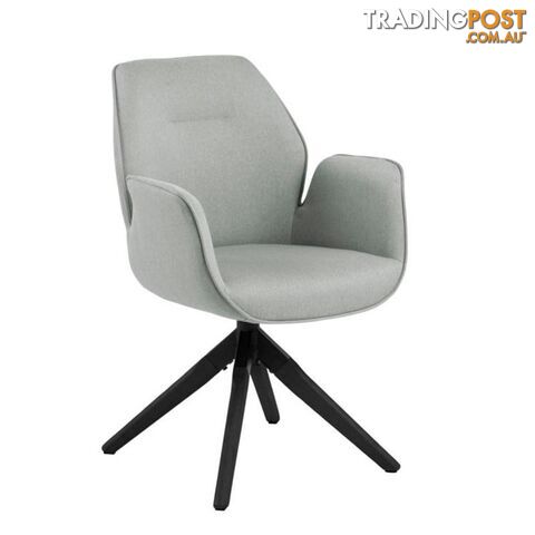 Arden Swivel Dining Chair - Grey & Black - AC-0000090270 - 5713941161680