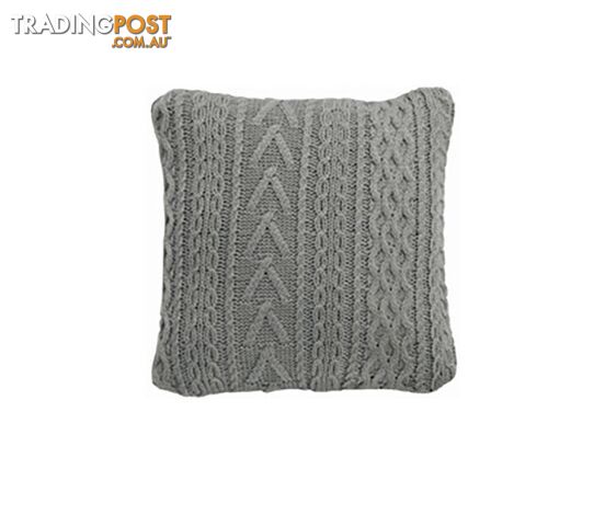 Sakura Light Grey Cable Knit Cushion - 31015 - 9334719008714
