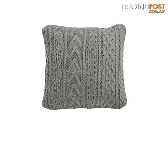 Sakura Light Grey Cable Knit Cushion - 31015 - 9334719008714