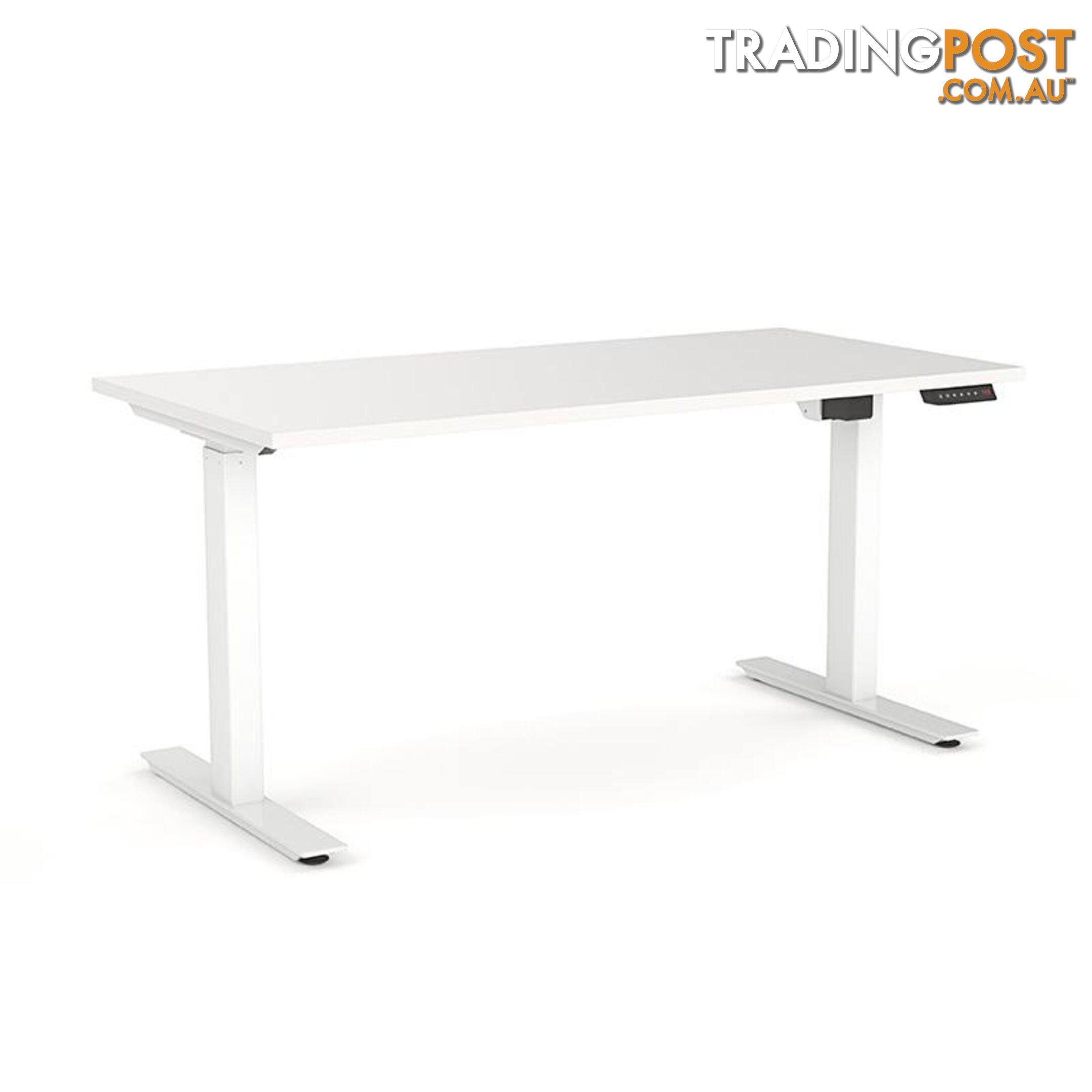 AGILE PRO Electric 2 Column Sit Standing Desk - 1200mm to 1800mm - White & White - OG_AGE2SSD139