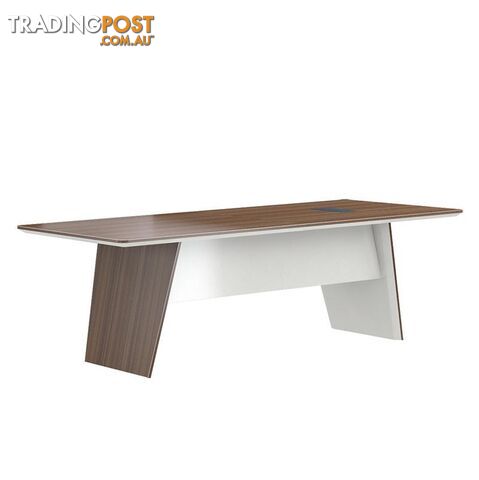 ANDERS Boardroom Table 2.4M - Australian Gold Oak & Beige - DF-TIAN-C0124 - 9334719011158