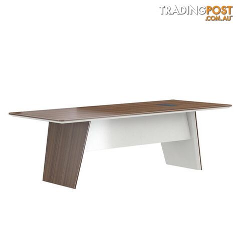 ANDERS Boardroom Table 2.4M - Australian Gold Oak & Beige - DF-TIAN-C0124 - 9334719011158
