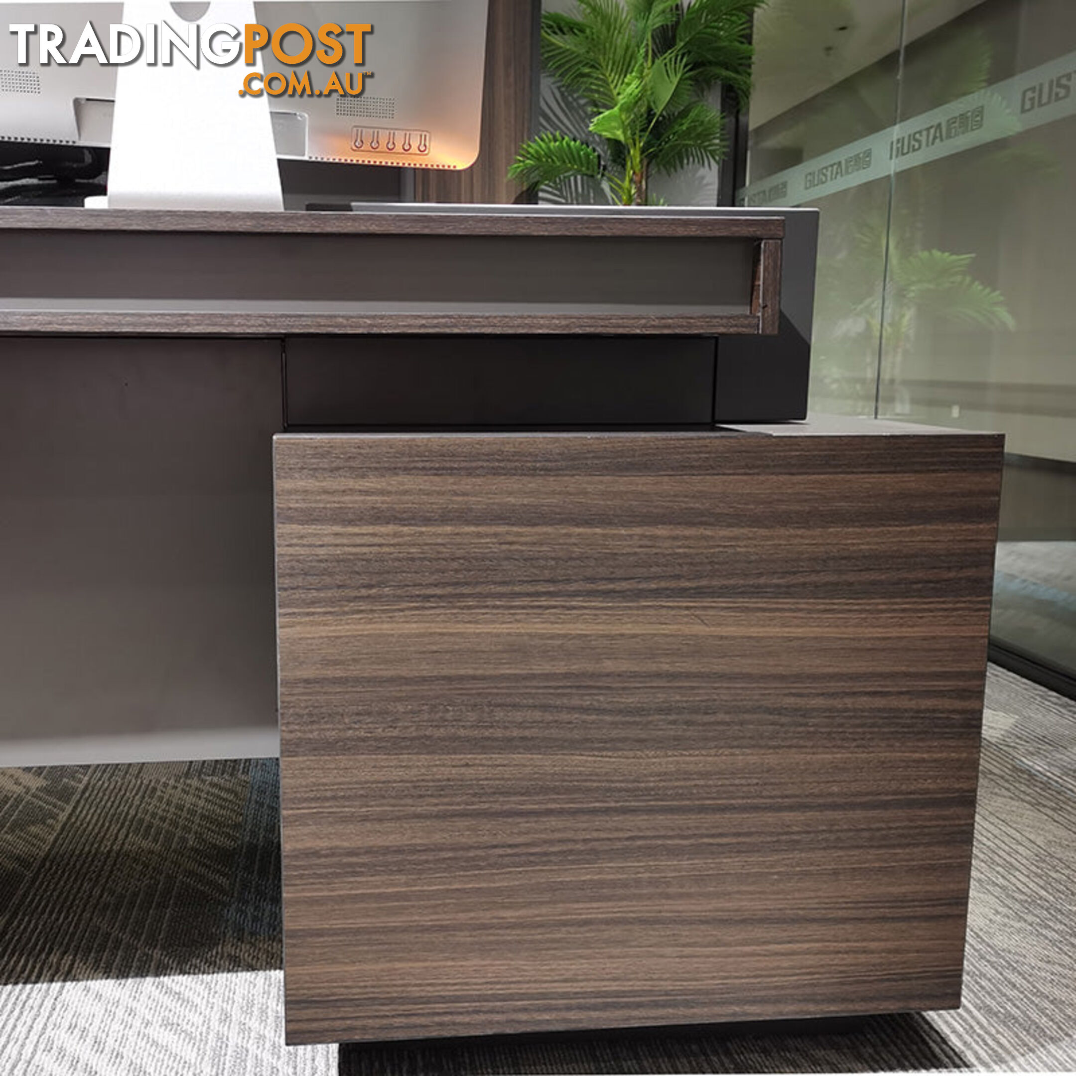 RADDIX Executive Desk with Left Return 1.8M - Dark Brown - DF-FF-D0118L - 9334719003306