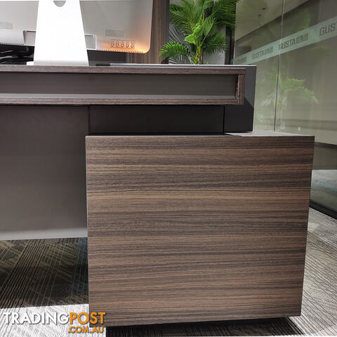 RADDIX Executive Desk with Left Return 1.8M - Dark Brown - DF-FF-D0118L - 9334719003306