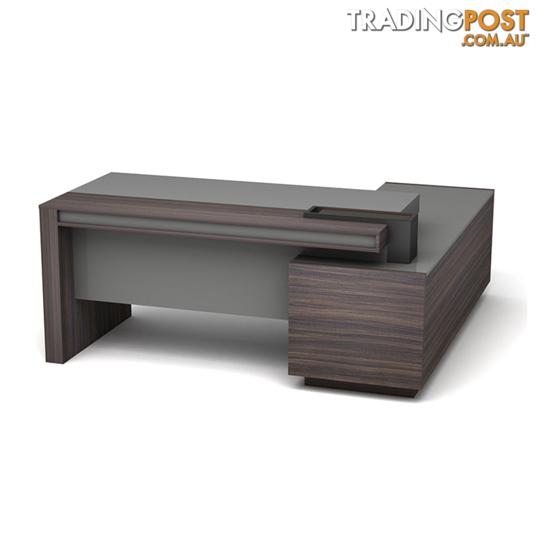 RADDIX Executive Desk with Left Return 1.8M - Dark Brown - DF-FF-D0118L - 9334719003306