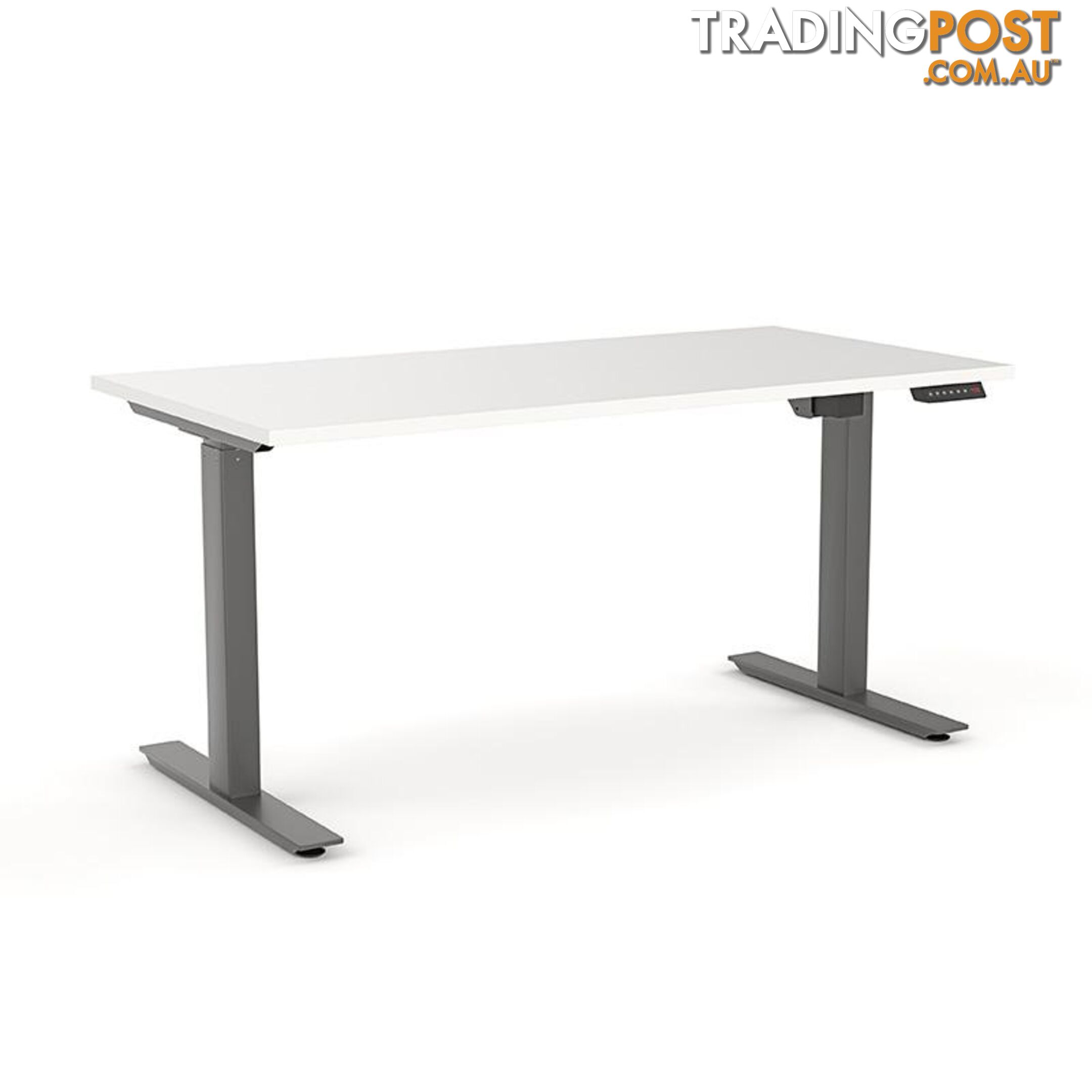 AGILE PRO Electric 2 Column Sit Standing Desk - 1200mm to 1800mm - White & Black - OG_AGE2SSD168