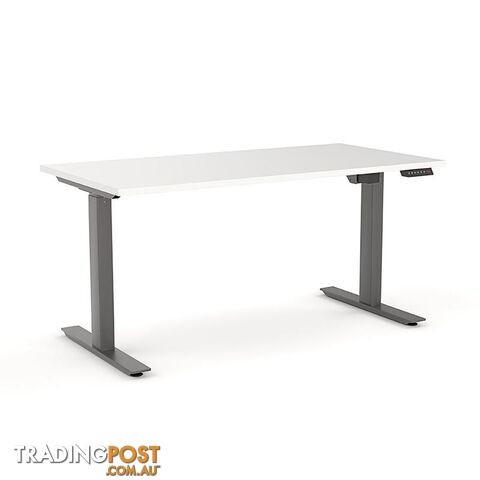 AGILE PRO Electric 2 Column Sit Standing Desk - 1200mm to 1800mm - White & Black - OG_AGE2SSD168