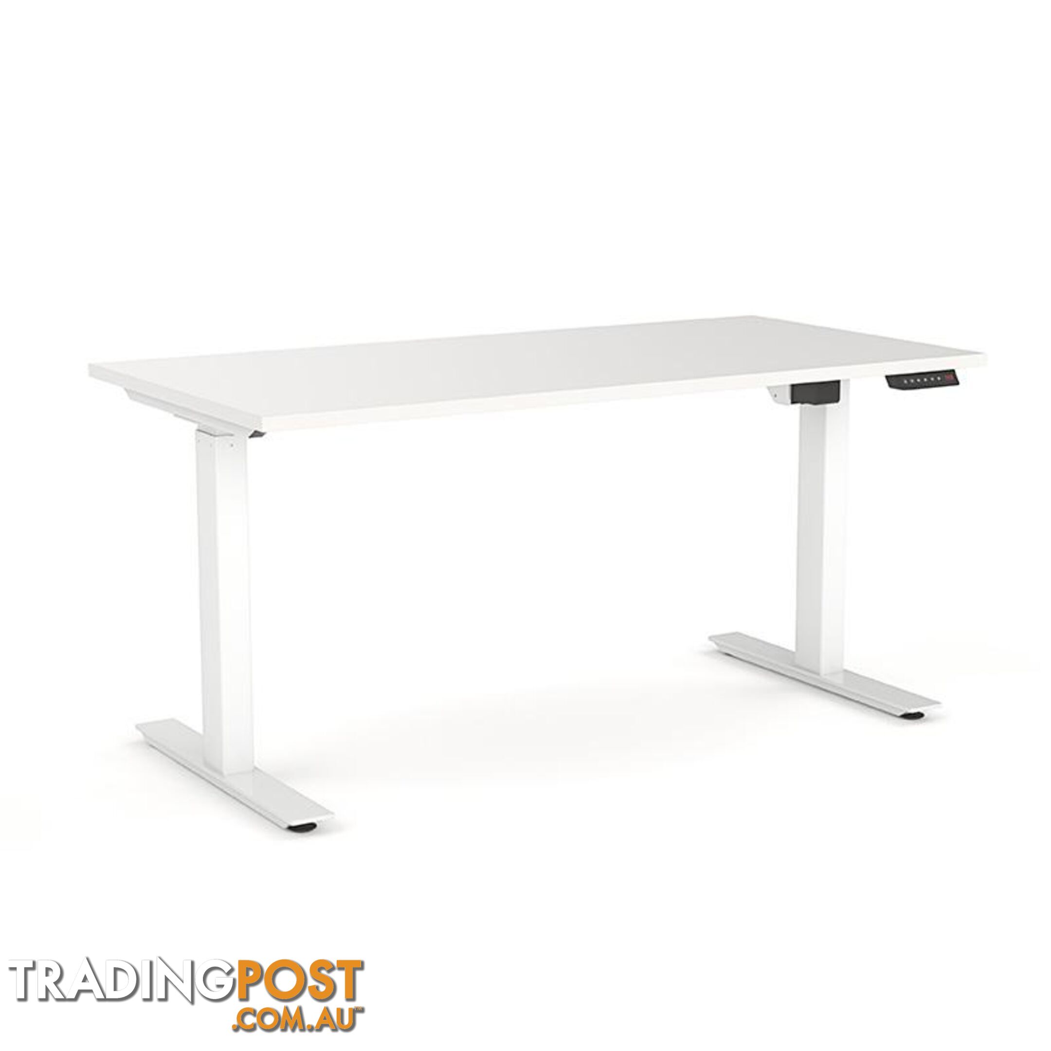 AGILE PRO Electric 2 Column Sit Standing Desk - 1200mm to 1800mm - White & Black - OG_AGE2SSD164