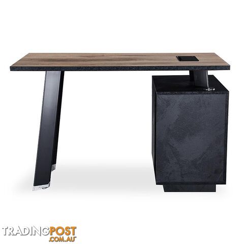 ARTO Single Workstation Desk with Left Cabinet 1.2M - Warm Oak & Black - WF-NW007-L - 9334719004259