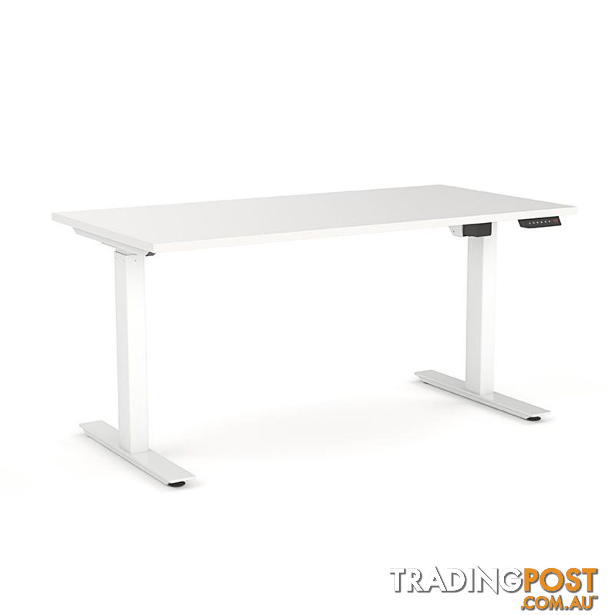 AGILE PRO Electric 2 Column Sit Standing Desk - 1200mm to 1800mm - White & White - OG_AGE2SSD143