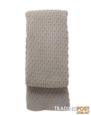 TAUPE LATTICE KNITTED THROW RUG - 42003 - 9334719009186