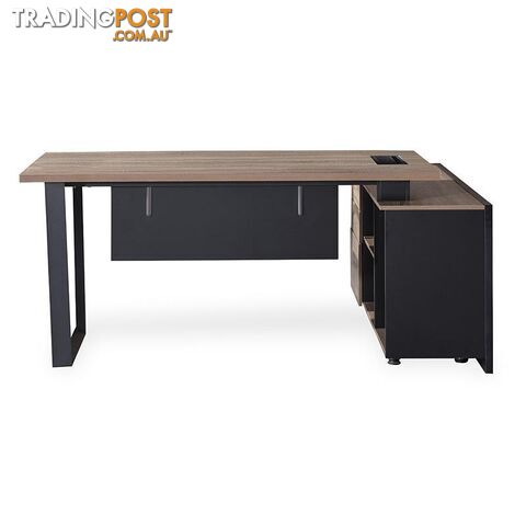 ADRIANO Executive Office Desk with Left Return 1.8M - Light Brown - WF-EW003-L - 9334719003825