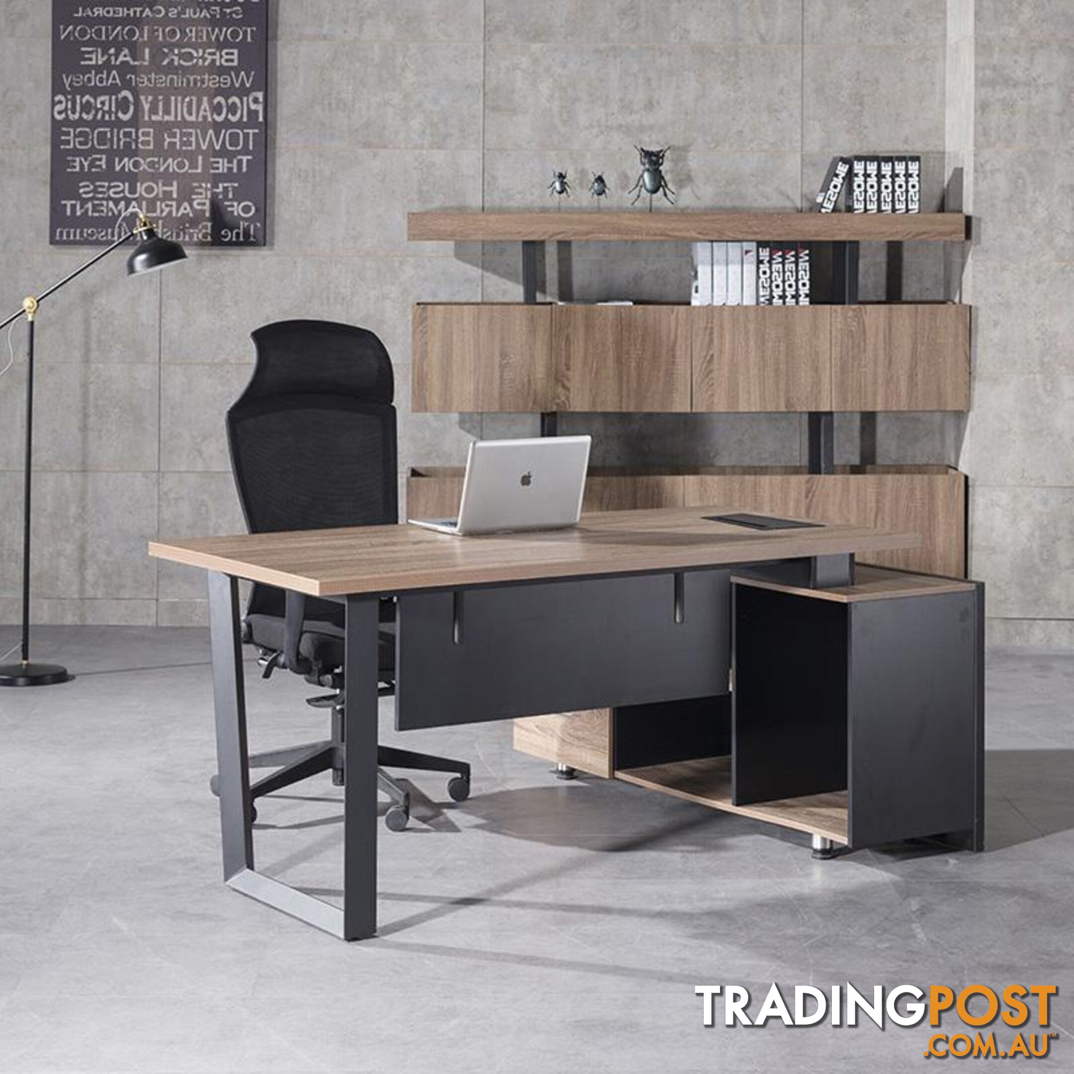 ADRIANO Executive Office Desk with Left Return 1.8M - Light Brown - WF-EW003-L - 9334719003825