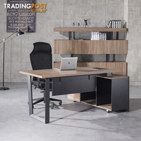 ADRIANO Executive Office Desk with Left Return 1.8M - Light Brown - WF-EW003-L - 9334719003825