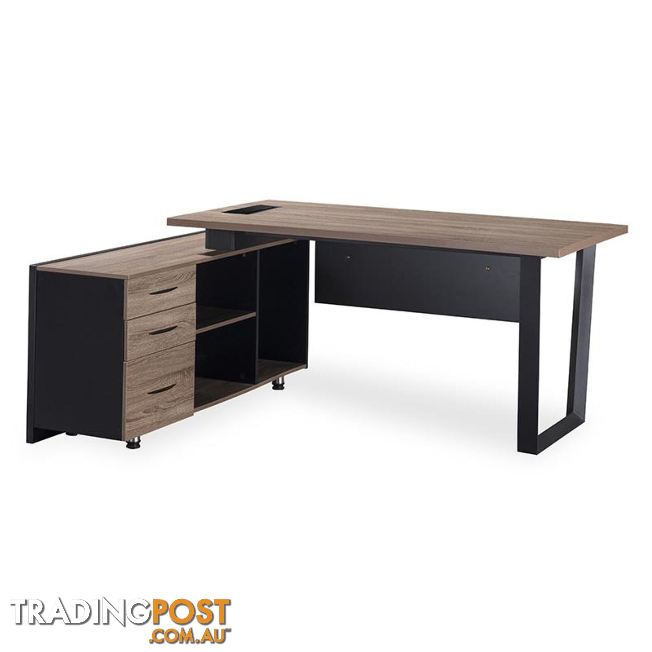 ADRIANO Executive Office Desk with Left Return 1.8M - Light Brown - WF-EW003-L - 9334719003825