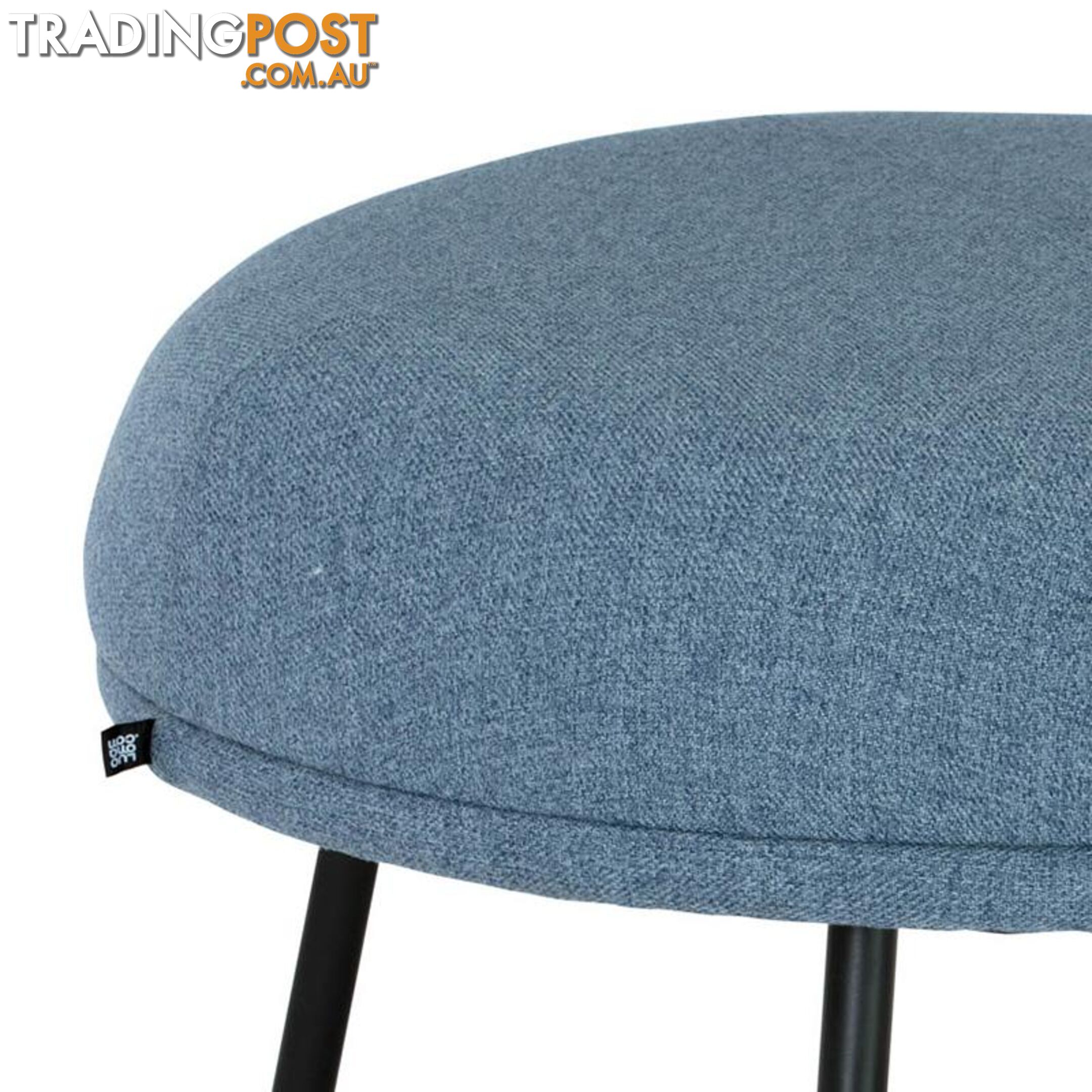 JUSTY Footstool/ Ottoman 63.5cm - Marble Blue - 236068 - 9334719007199