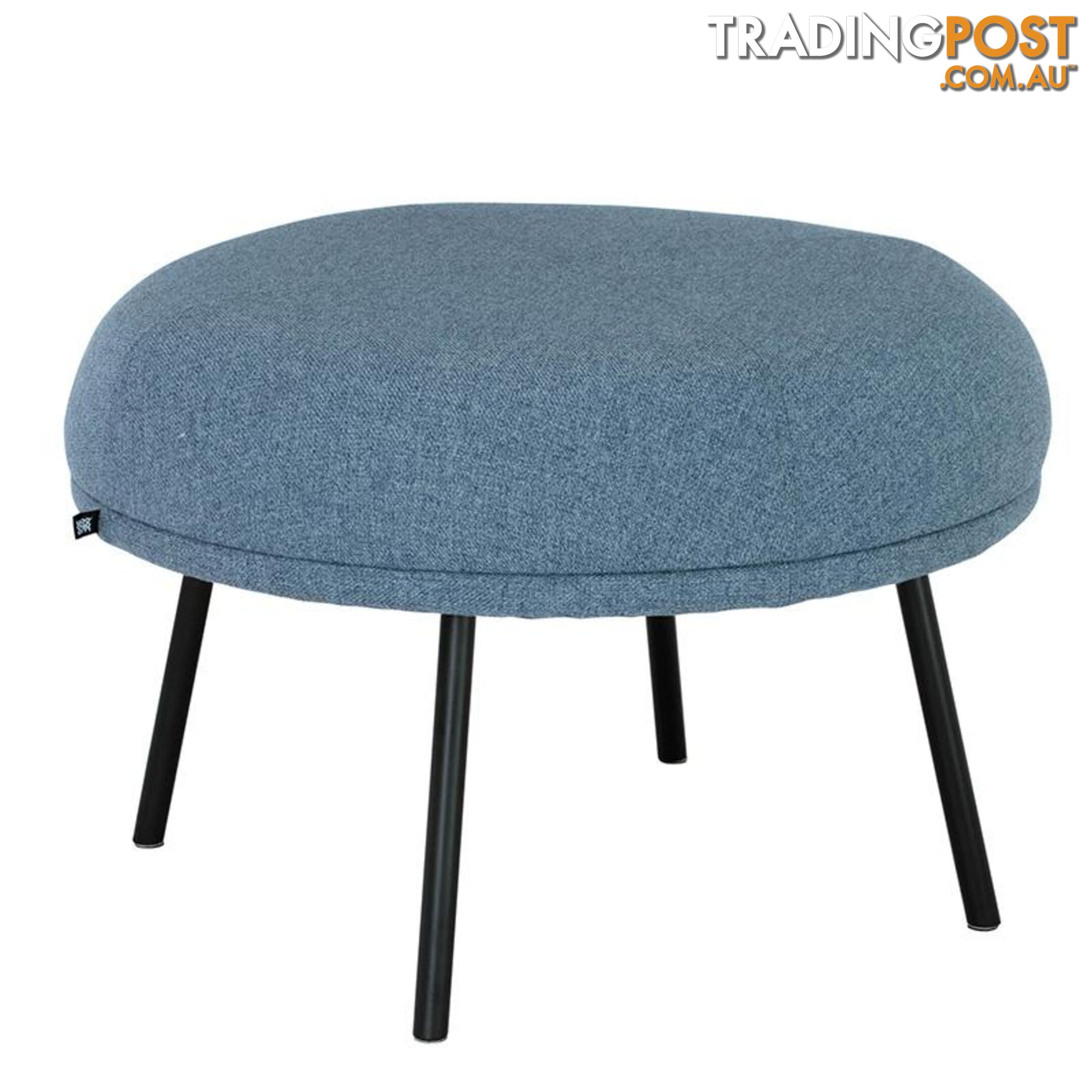 JUSTY Footstool/ Ottoman 63.5cm - Marble Blue - 236068 - 9334719007199