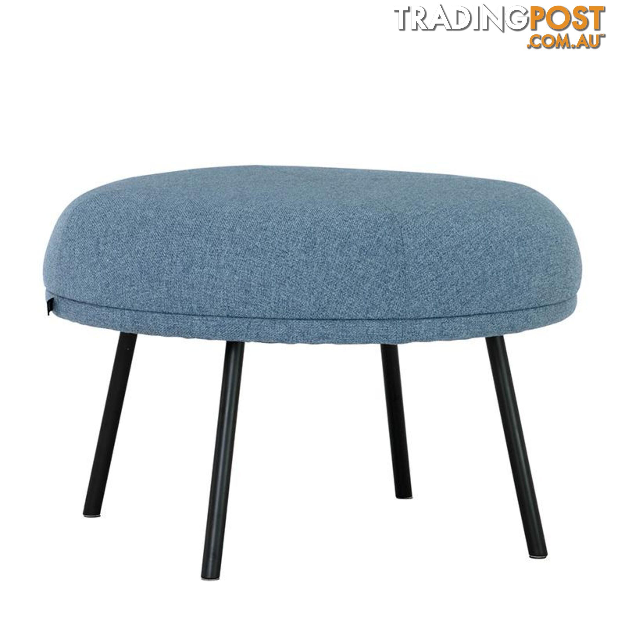 JUSTY Footstool/ Ottoman 63.5cm - Marble Blue - 236068 - 9334719007199