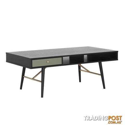 OMARI 117cm Black & Green Oak Coffee Table - DI-J5705 - 9334719001814